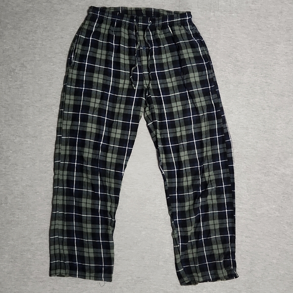 Hanes Other - Hane's Classic Men's Green Plaid Pajama Elastic Waist Lounge Sleep House Pants
